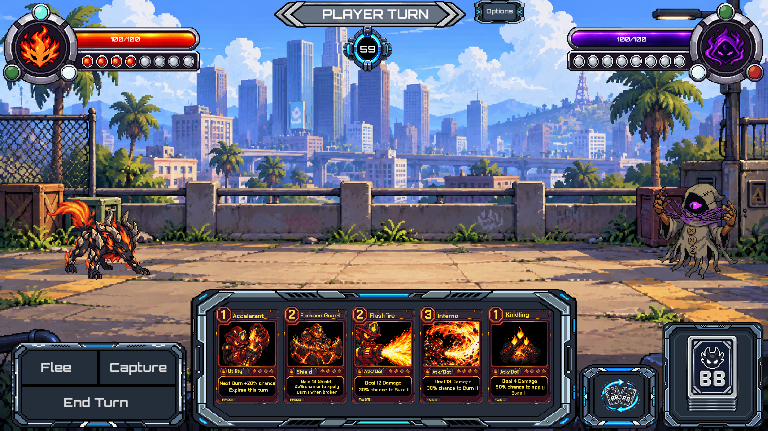 Battle Bytes card combat screenshot
